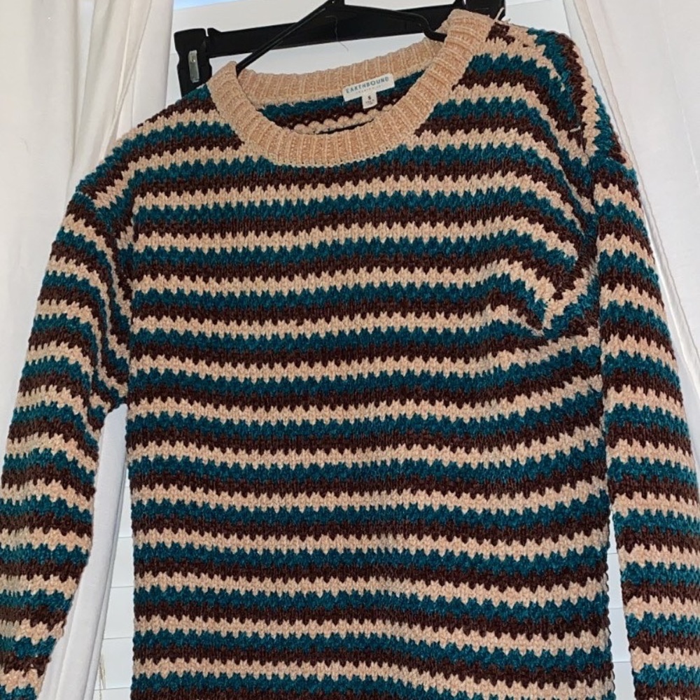 Earthbound long striped sweater/sweater dress size small